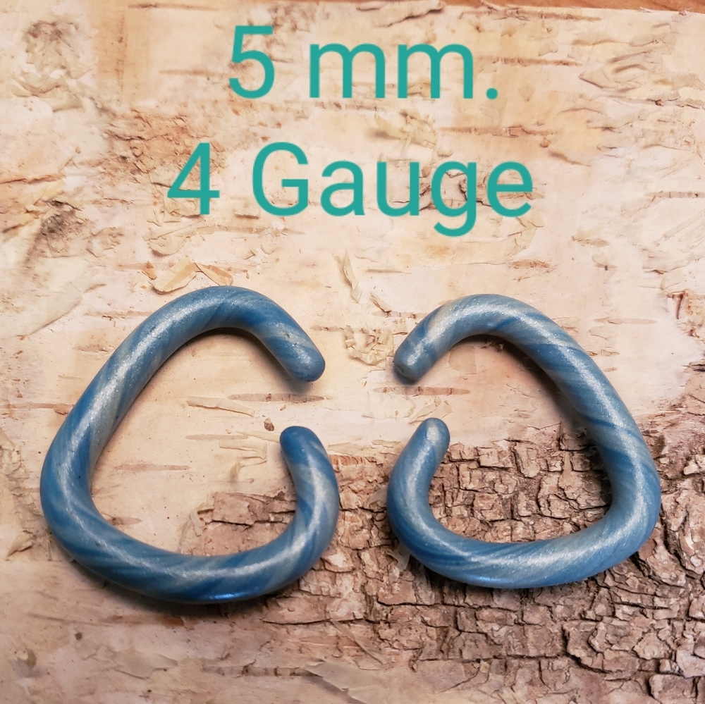 4 Gauge earring plugs handmade 5mm